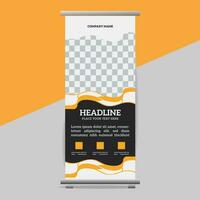 business roll up banner design display standee for presentation purpose vector