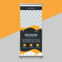 business roll up banner design display standee for presentation purpose vector