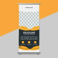 business roll up banner design display standee for presentation purpose vector