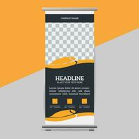 business roll up banner design display standee for presentation purpose vector