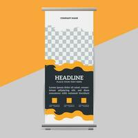 business roll up banner design display standee for presentation purpose vector