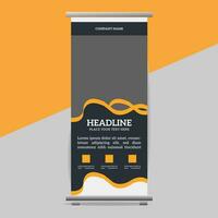 business roll up banner design display standee for presentation purpose vector