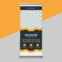 business roll up banner design display standee for presentation purpose vector