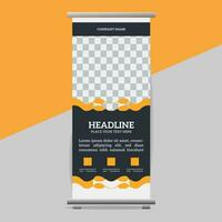 business roll up banner design display standee for presentation purpose vector