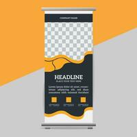 business roll up banner design display standee for presentation purpose vector