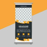 business roll up banner design display standee for presentation purpose vector