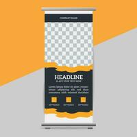 business roll up banner design display standee for presentation purpose vector