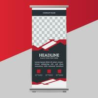 business roll up banner design display standee for presentation purpose vector