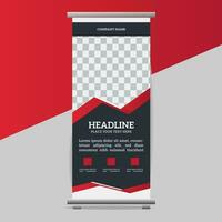 business roll up banner design display standee for presentation purpose vector