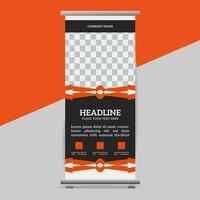 business roll up banner design display standee for presentation purpose vector