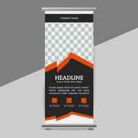 business roll up banner design display standee for presentation purpose vector