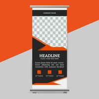 business roll up banner design display standee for presentation purpose vector