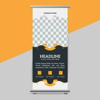 business roll up banner design display standee for presentation purpose vector