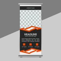 business roll up banner design display standee for presentation purpose vector