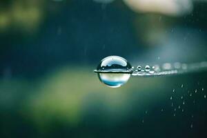 ai generado un soltar de agua es colgando desde un cuerda foto