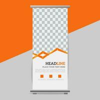 business roll up banner design display standee for presentation purpose vector