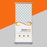 business roll up banner design display standee for presentation purpose vector