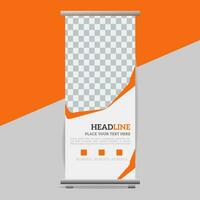 business roll up banner design display standee for presentation purpose vector