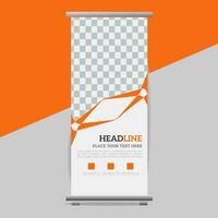 business roll up banner design display standee for presentation purpose vector