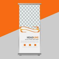 business roll up banner design display standee for presentation purpose vector