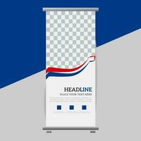 business roll up banner design display standee for presentation purpose vector