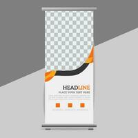 business roll up banner design display standee for presentation purpose vector