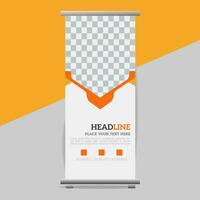 business roll up banner design display standee for presentation purpose vector