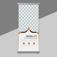business roll up banner design display standee for presentation purpose vector