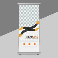 business roll up banner design display standee for presentation purpose vector