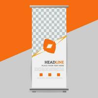 business roll up banner design display standee for presentation purpose vector