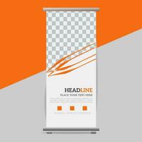 business roll up banner design display standee for presentation purpose vector