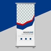 business roll up banner design display standee for presentation purpose vector