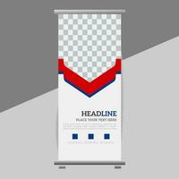 business roll up banner design display standee for presentation purpose vector