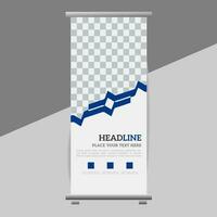 business roll up banner design display standee for presentation purpose vector