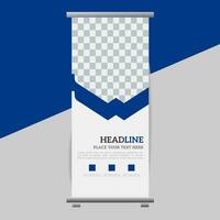 business roll up banner design display standee for presentation purpose vector