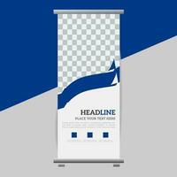 business roll up banner design display standee for presentation purpose vector