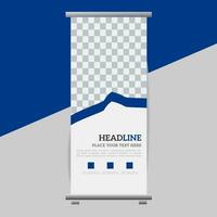 business roll up banner design display standee for presentation purpose vector