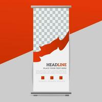 business roll up banner design display standee for presentation purpose vector