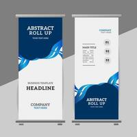 modern roll up banner template with abstract design vector