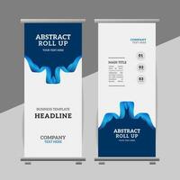 modern roll up banner template with abstract design vector