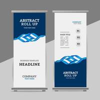 modern roll up banner template with abstract design vector