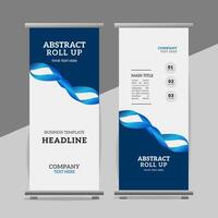 modern roll up banner template with abstract design vector