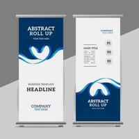 modern roll up banner template with abstract design vector