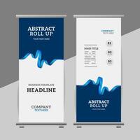 modern roll up banner template with abstract design vector