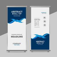 modern roll up banner template with abstract design vector