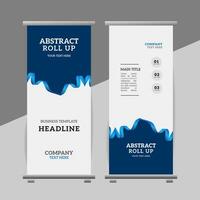 modern roll up banner template with abstract design vector