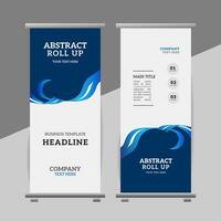 modern roll up banner template with abstract design vector