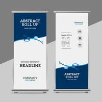 modern roll up banner template with abstract design vector