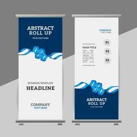 modern roll up banner template with abstract design vector