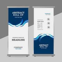 modern roll up banner template with abstract design vector